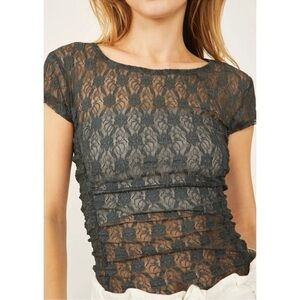 Free People Intimately Elegant Lace Top Size Large